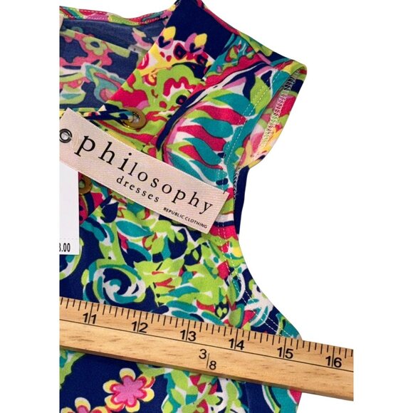 Philosophy Republic Clothing Womens S Sleeveless Lace-Up Multicolor Paisley Dres - Picture 9 of 9